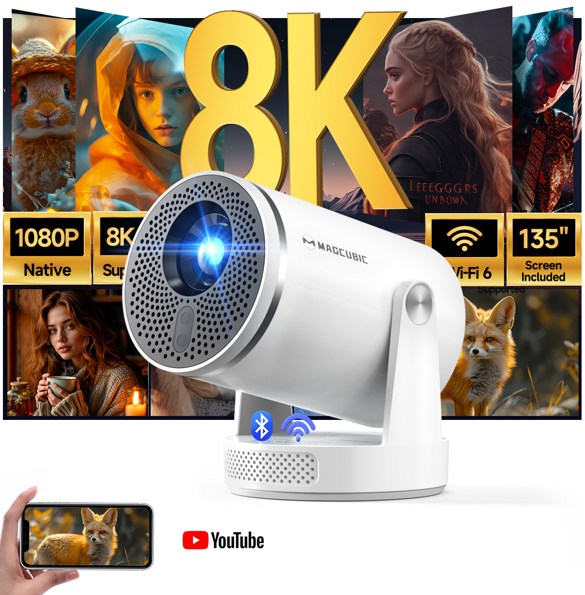 Home Improvement Videos - Projecteur Magcubic Android 14 natif 1080P