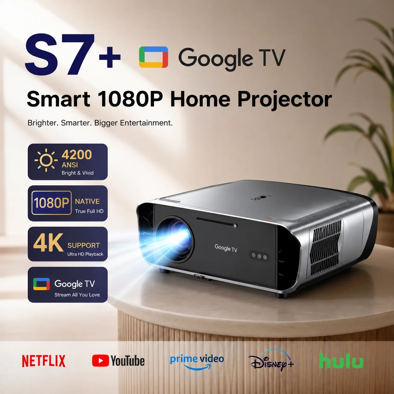 Projecteur S7 4200ANSI 1080P N - Home Improvement Videos avis et prix